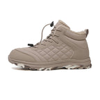 Men’s Fur Lined Winter Work Boots, Non-Slip Insulated Hiking Ankle Boots