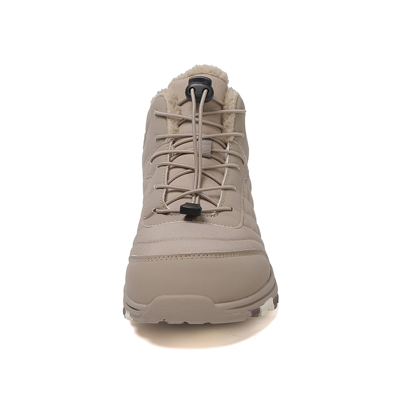 Men’s Fur Lined Winter Work Boots, Non-Slip Insulated Hiking Ankle Boots