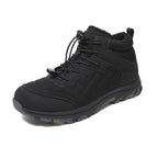 Men’s Fur Lined Winter Work Boots, Non-Slip Insulated Hiking Ankle Boots