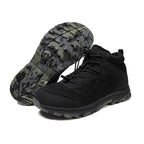 Men’s Fur Lined Winter Work Boots, Non-Slip Insulated Hiking Ankle Boots