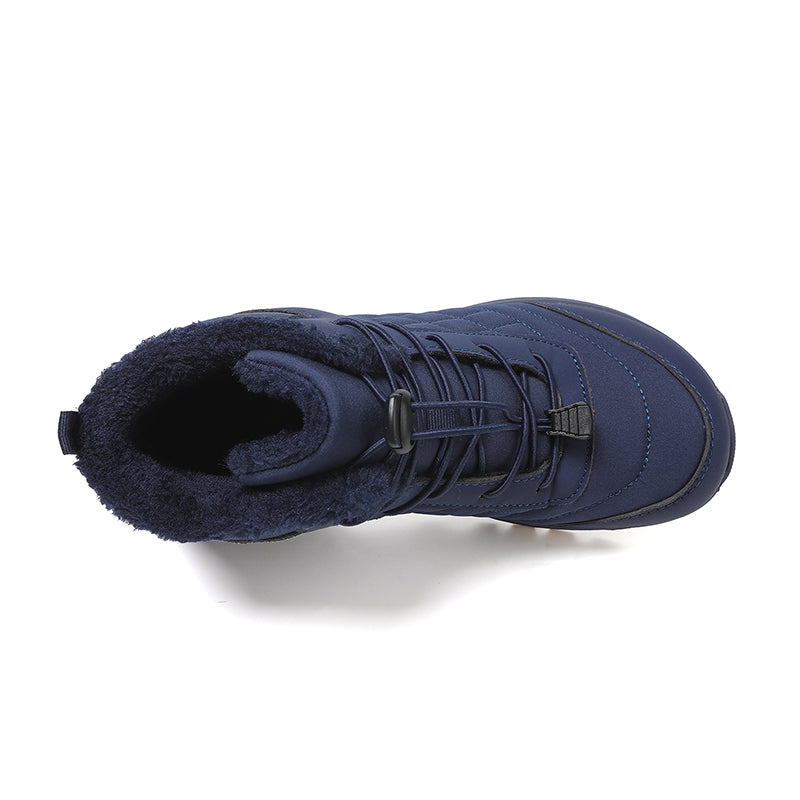 Men’s Fur Lined Winter Work Boots, Non-Slip Insulated Hiking Ankle Boots