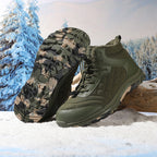 Men’s Fur Lined Winter Work Boots, Non-Slip Insulated Hiking Ankle Boots
