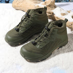 Men’s Fur Lined Winter Work Boots, Non-Slip Insulated Hiking Ankle Boots