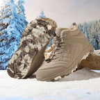 Men’s Fur Lined Winter Work Boots, Non-Slip Insulated Hiking Ankle Boots