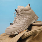 Men’s Fur Lined Winter Work Boots, Non-Slip Insulated Hiking Ankle Boots