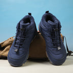 Men’s Fur Lined Winter Work Boots, Non-Slip Insulated Hiking Ankle Boots