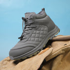 Men’s Fur Lined Winter Work Boots, Non-Slip Insulated Hiking Ankle Boots