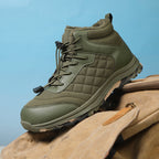 Men’s Fur Lined Winter Work Boots, Non-Slip Insulated Hiking Ankle Boots