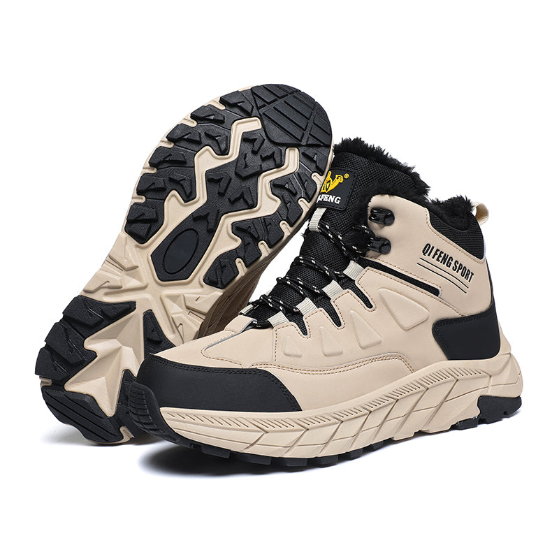 Men's Waterproof Hiking Boots - Breathable Quick-Dry Upper,Mountain Trekking & Outdoor Adventures | All-Terrain Grip & Abrasion-Proof