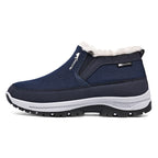Men’s Warm Slip-On Winter Ankle Boots – Water-Repellent Upper, Windproof, Non-Slip Rubber Sole