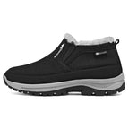 Men’s Warm Slip-On Winter Ankle Boots – Water-Repellent Upper, Windproof, Non-Slip Rubber Sole