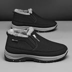 Men’s Warm Slip-On Winter Ankle Boots – Water-Repellent Upper, Windproof, Non-Slip Rubber Sole