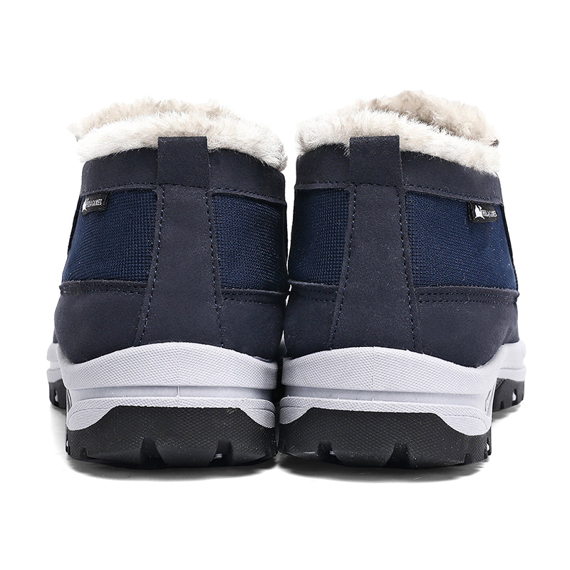 Men’s Warm Slip-On Winter Ankle Boots – Water-Repellent Upper, Windproof, Non-Slip Rubber Sole