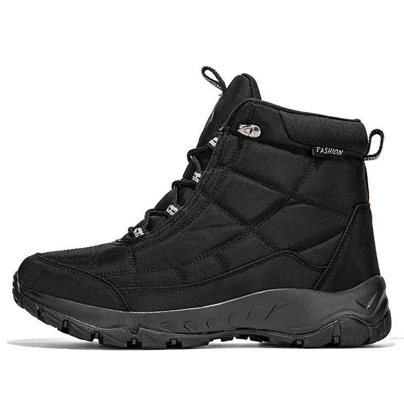 Men’s Hiking Boots – Warm Plush Lining, Non-Slip Traction, Wide Toe, Arch & Ankle Support, Windproof, Waterproof