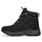 Men’s Hiking Boots – Warm Plush Lining, Non-Slip Traction, Wide Toe, Arch & Ankle Support, Windproof, Waterproof