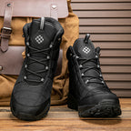 Men’s Hiking Boots – Warm Plush Lining, Non-Slip Traction, Wide Toe, Arch & Ankle Support, Windproof, Waterproof