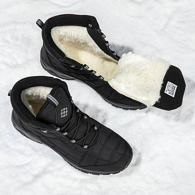 Men’s Hiking Boots – Warm Plush Lining, Non-Slip Traction, Wide Toe, Arch & Ankle Support, Windproof, Waterproof