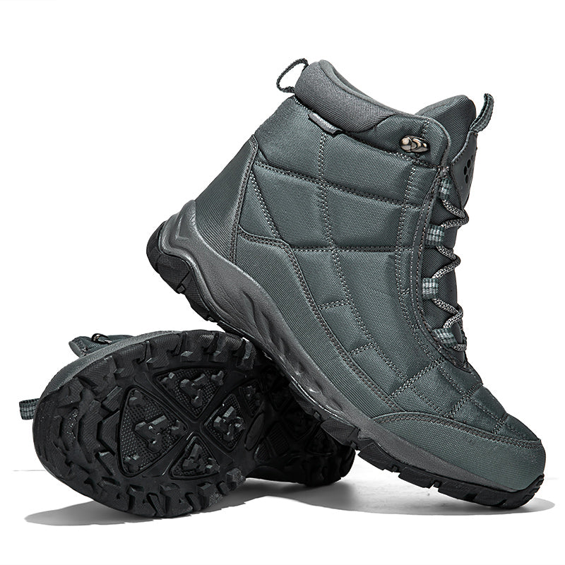 Men’s Hiking Boots – Warm Plush Lining, Non-Slip Traction, Wide Toe, Arch & Ankle Support, Windproof, Waterproof