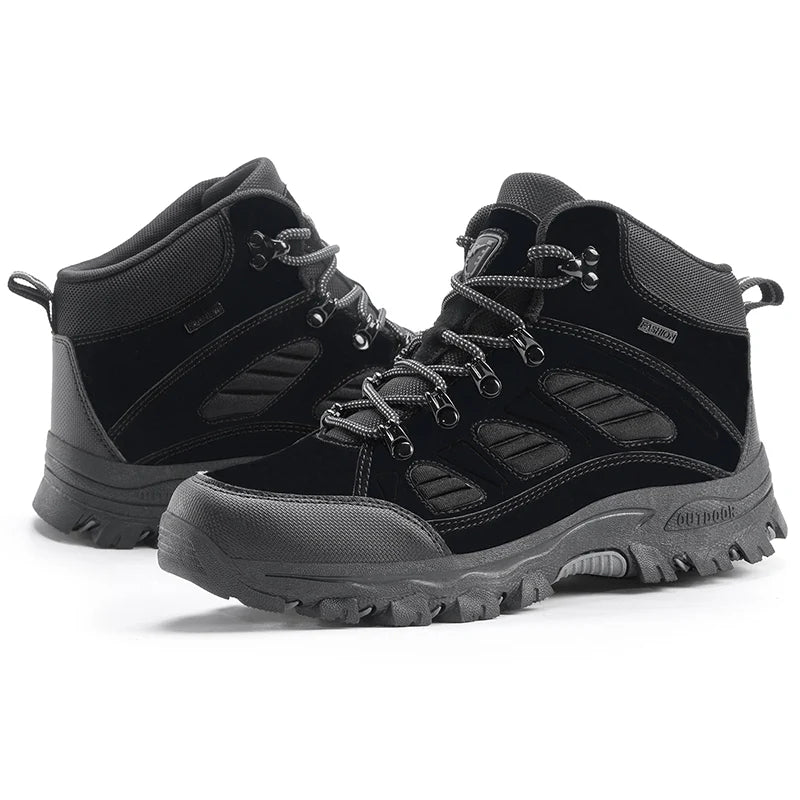 Men’s Outdoor Hiking Boots – Ankle Support, Anti-Slip Grip & Rugged Durable Design for All-Terrain Use