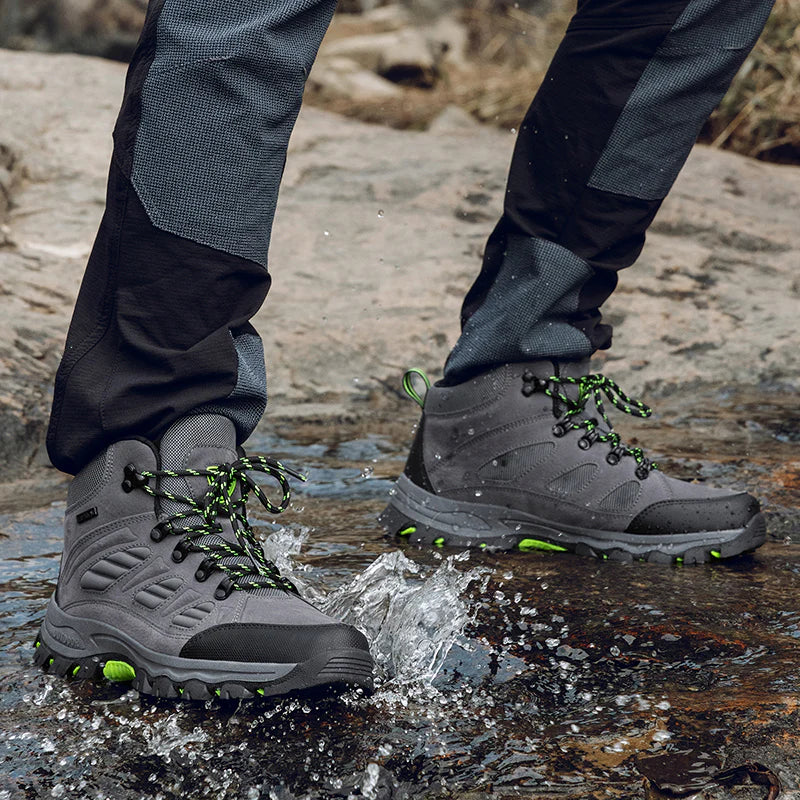Men’s Outdoor Hiking Boots – Ankle Support, Anti-Slip Grip & Rugged Durable Design for All-Terrain Use