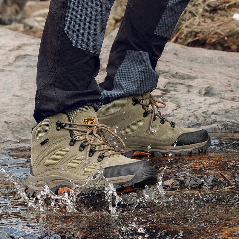 Men’s Outdoor Hiking Boots – Ankle Support, Anti-Slip Grip & Rugged Durable Design for All-Terrain Use
