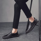 Men’s Handmade Leather Loafers – Arch Support, Wide Toe Box, Slip-On Comfort & Non-Slip Sole for Everyday Wear
