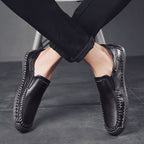 Men’s Handmade Leather Loafers – Arch Support, Wide Toe Box, Slip-On Comfort & Non-Slip Sole for Everyday Wear