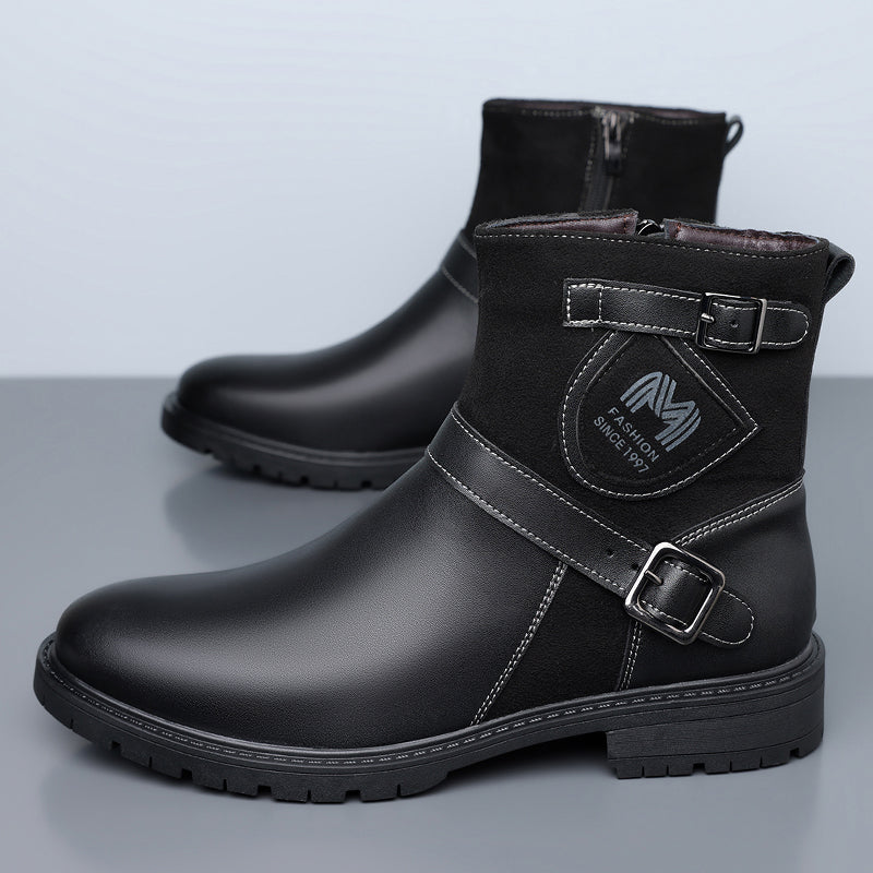⏰Limited-Time 70% OFF –Men’s Orthopedic Motorcycle Handmade Boot–Pressure Relief, Waterproof, Slip-Resistant, Wide Toe, Arch&Ankle Support