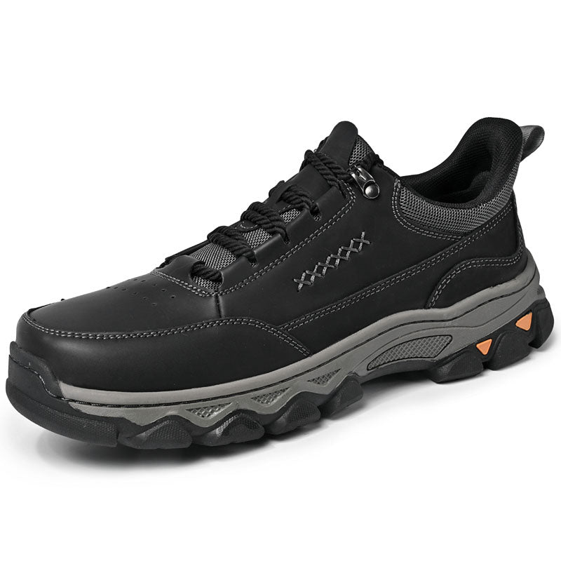 (💥Top Rated Choice) Men’s Handmade Leather Work Shoes – Waterproof, Arch Support, Pressure Relief, Wide Toe Box, Built for All-Day Comfort & Outdoor Use