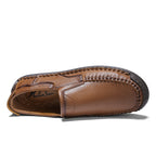 Men’s Handmade Leather Loafers – Arch Support, Wide Toe Box, Slip-On Comfort & Non-Slip Sole for Everyday Wear