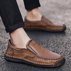 Men’s Handmade Leather Loafers – Arch Support, Wide Toe Box, Slip-On Comfort & Non-Slip Sole for Everyday Wear