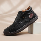 ⏰Limited Time Sale 70% OFF-Men’s Handmade Premium Leather Slip-On Driving Boots – Wide Toe, Arch Support, Waterproof, Pressure Relief, Non-Slip Sole for Casual, Travel & Outdoor