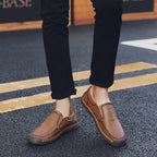 Men’s Handmade Leather Loafers – Arch Support, Wide Toe Box, Slip-On Comfort & Non-Slip Sole for Everyday Wear