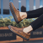 Men’s Handmade Leather Loafers – Arch Support, Wide Toe Box, Slip-On Comfort & Non-Slip Sole for Everyday Wear