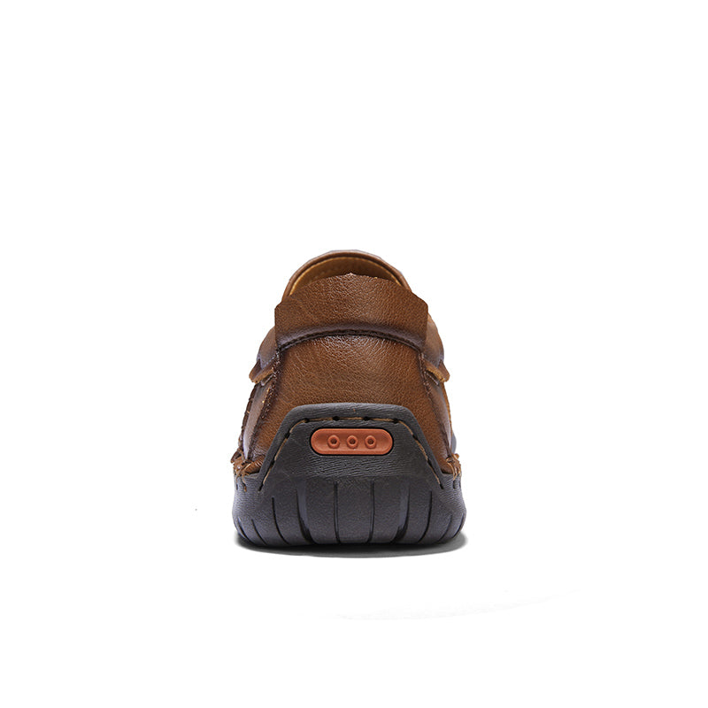 Men’s Handmade Leather Loafers – Arch Support, Wide Toe Box, Slip-On Comfort & Non-Slip Sole for Everyday Wear