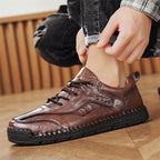 Men’s Handmade Leather Work & Outdoor Shoes – Arch Support, Wide Fit, Comfortable, Rugged Non-Slip Sole for All-Day Wear