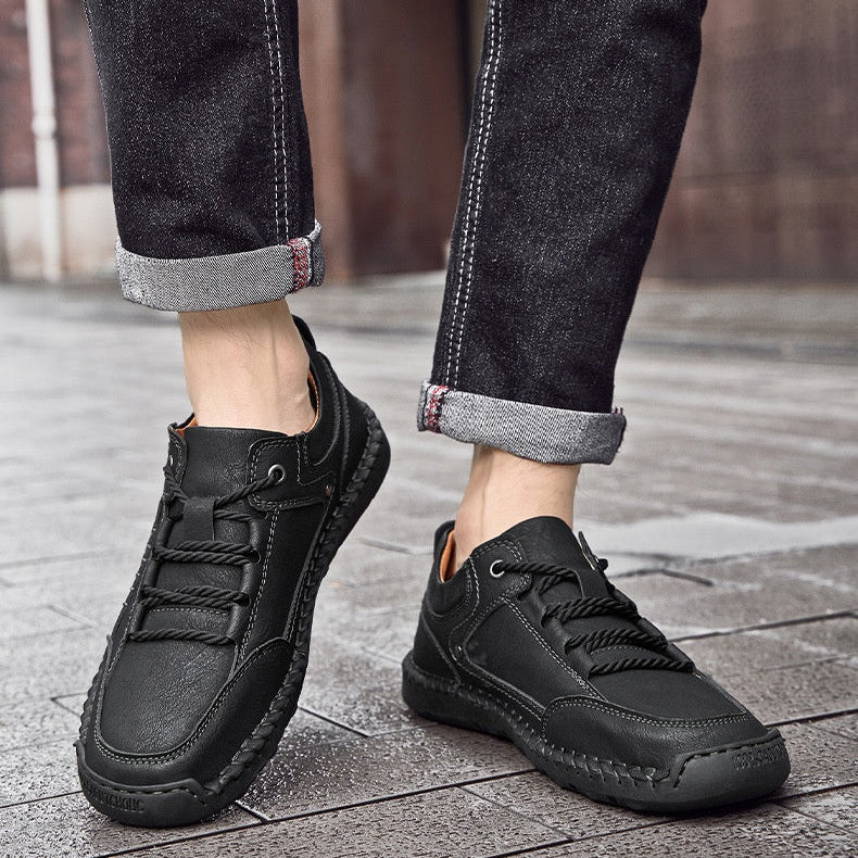 ⏰Limited-Time 70% OFF– Men’s Handmade Orthopedic Leather Shoes  Wide Toe Box, Waterproof, Arch Support & Pressure Relief