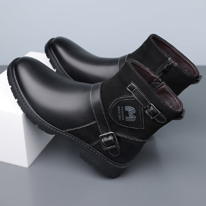 ⏰Limited-Time 70% OFF –Men’s Orthopedic Motorcycle Handmade Boot–Pressure Relief, Waterproof, Slip-Resistant, Wide Toe, Arch&Ankle Support
