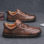 Men’s Handmade Leather Work & Outdoor Shoes – Arch Support, Wide Fit, Comfortable, Rugged Non-Slip Sole for All-Day Wear