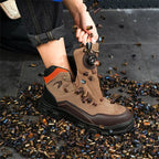 Men's Steel Toe Hand Stitched Cow Leather Boots Motorcycle Boots Work Boots Hiking Boots