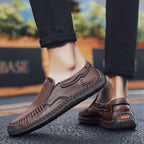 Men’s Handmade Leather Loafers – Arch Support, Wide Toe Box, Slip-On Comfort & Non-Slip Sole for Everyday Wear