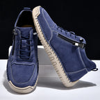 Men’s Handmade Leather Work & Outdoor Shoes – Side Zipper, Arch Support, Wide Fit, Comfortable Non-Slip Sole for All-Day Wear