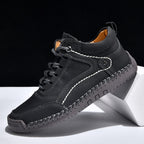 (💥Top Rated Choice) Men’s Handmade Leather Outdoor Shoes – Arch Support, Wide Fit, Comfortable, Rugged Non-Slip Sole for Work & Hiking