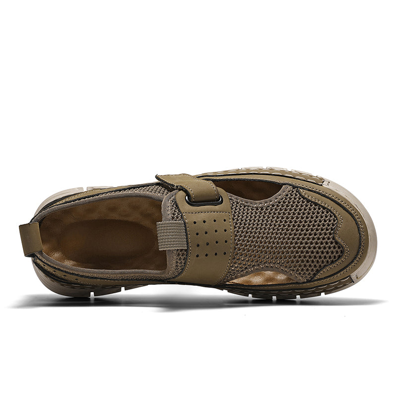 (⏳53% OFF)Men's Mesh Fisherman Sandals – Hook & Loop, Non-Slip for Wading & Fishing