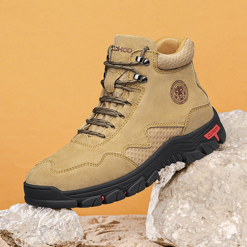 ⏰Limited-Time 70% OFF – Men’s Orthopedic Handmade Leather Driving Boots–Pressure Relief, Waterproof, Slip-Resistant, Wide Toe, Arch&Ankle Support for Everyday