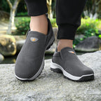 Men's Comfortable Breathable Lightweight Double Layer Waterproof Wide Toe Walking Shoes Orthopedic Shoes