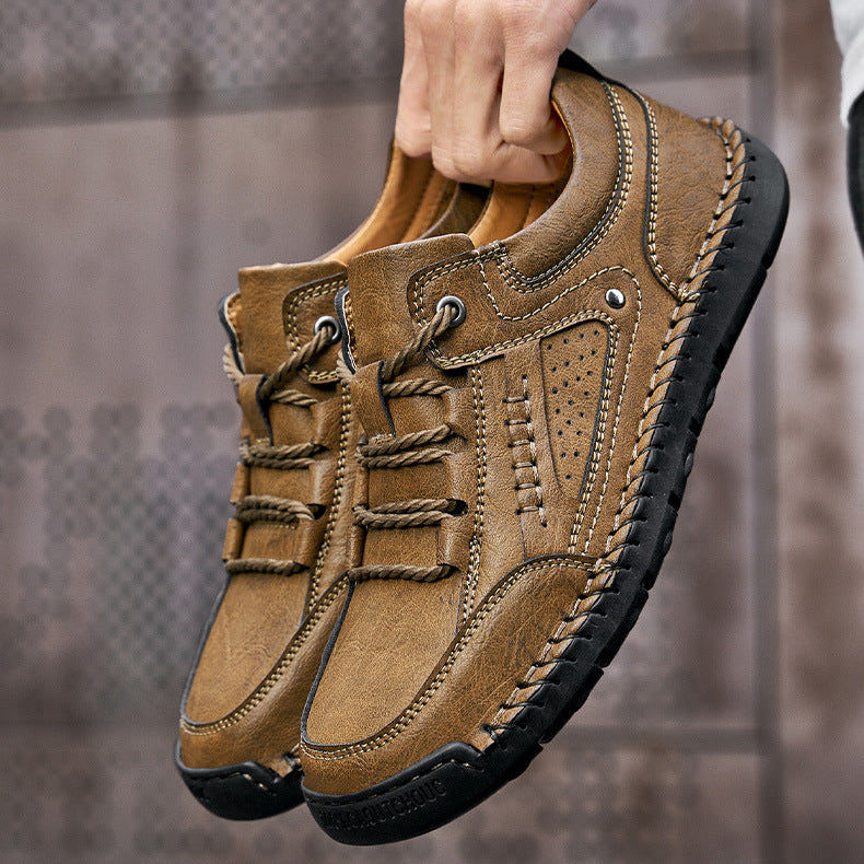 ⏰Limited-Time 70% OFF– Men’s Handmade Orthopedic Leather Shoes  Wide Toe Box, Waterproof, Arch Support & Pressure Relief