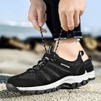 Men's Genuine Leather Breathable Lightweight Arch Support Hiking Orthopedic Shoes