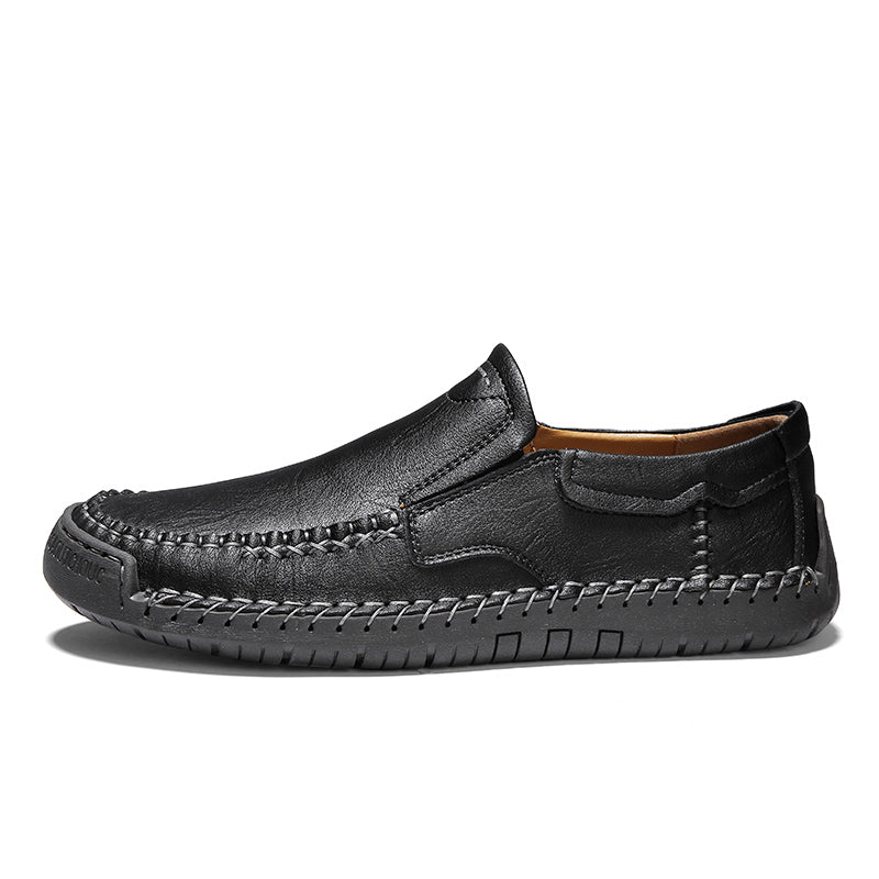 Men’s Handmade Leather Loafers – Arch Support, Wide Toe Box, Slip-On Comfort & Non-Slip Sole for Everyday Wear