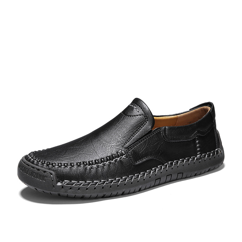 Men’s Handmade Leather Loafers – Arch Support, Wide Toe Box, Slip-On Comfort & Non-Slip Sole for Everyday Wear